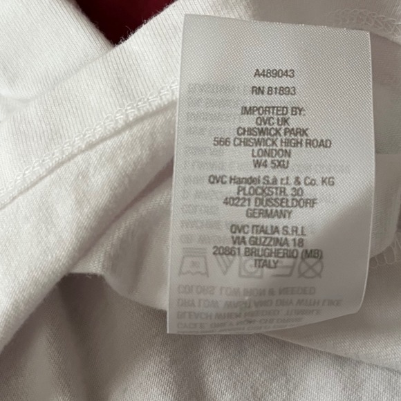 Denim & Company Womens White American Flag Stars Stripes Graphic T-Shirt Large - Picture 10 of 10